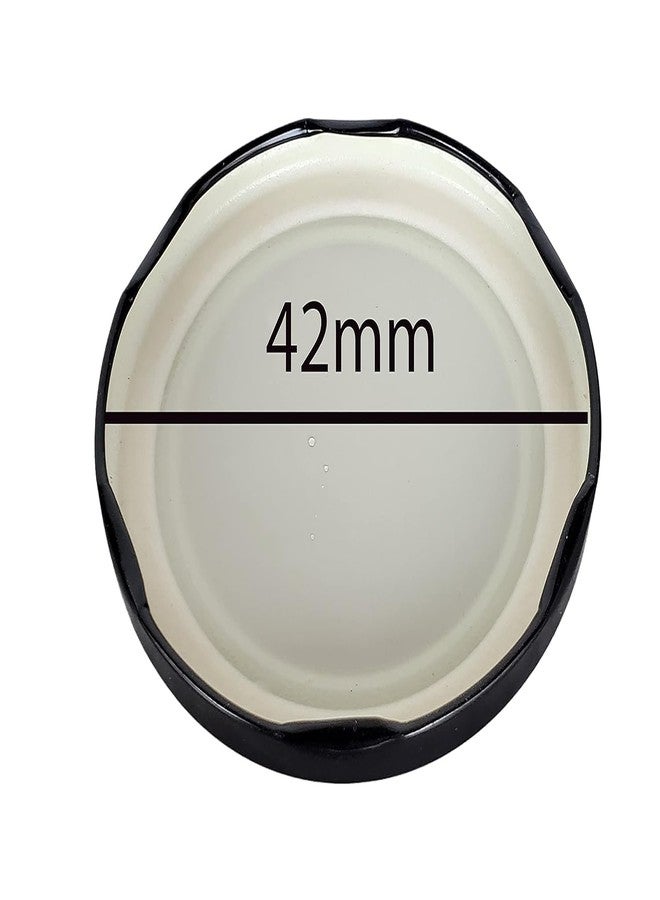 Pure Source India Metal Lug Cap Lid for Glass jar and Milk Bottles, Rust Free, Airtight, Food Grade Caps - 12 Pieces, 42 mm, Black - Image 3